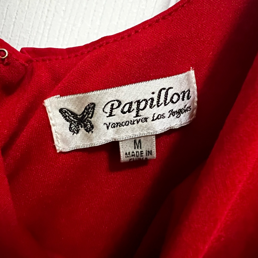 Papillon Red Midi Dress - Picture 3 of 4